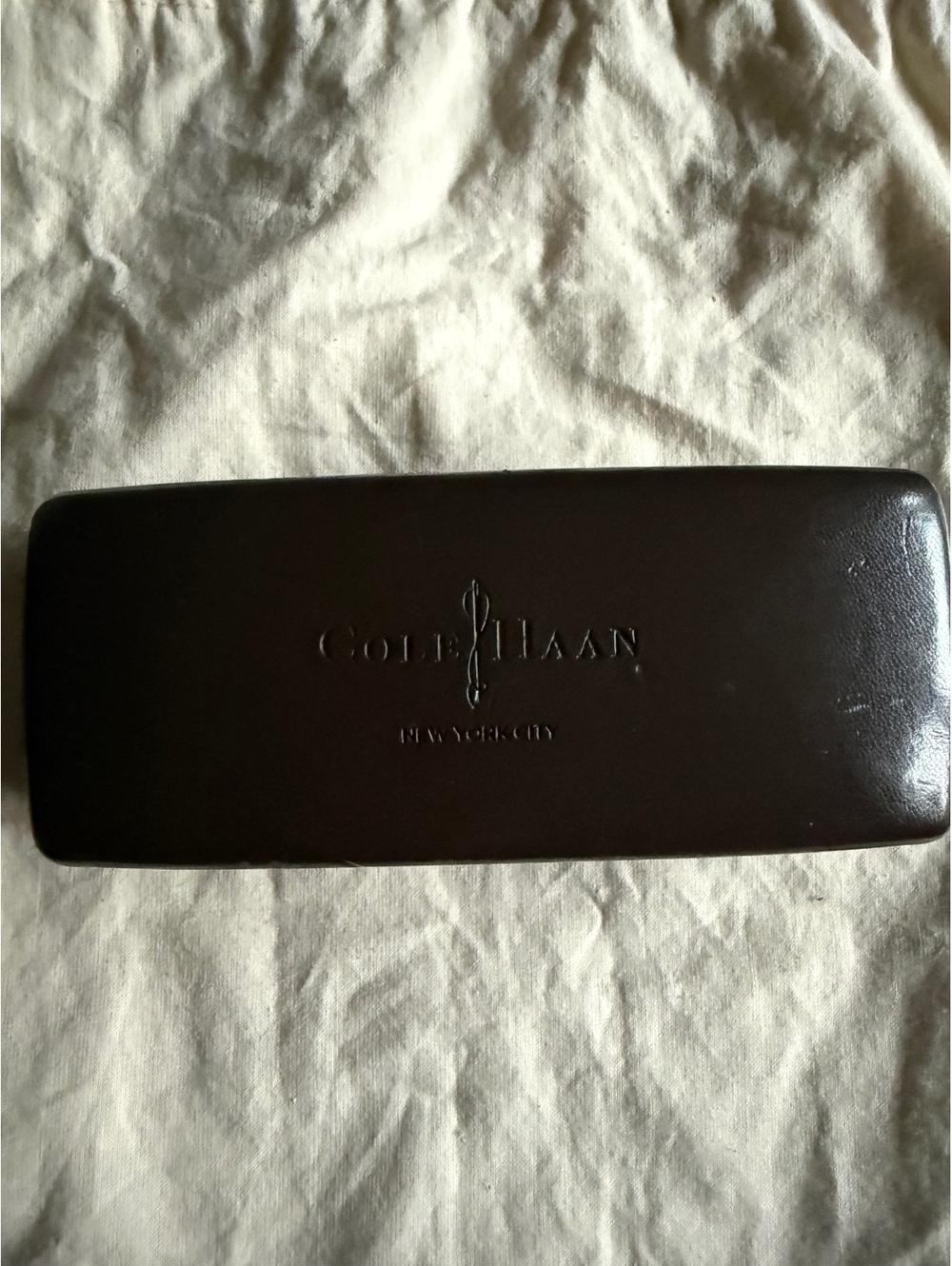Cole Haan New York City Brown Leather Eyeglass Case